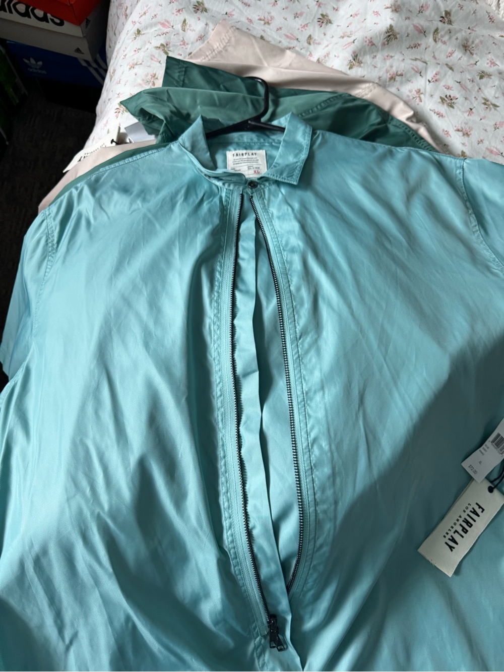 Fairplay Men's Lightweight Aqua Shirt Jacket